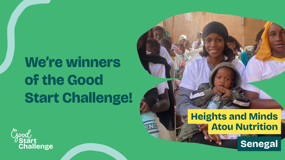 We’re winners of the Good Start Challenge — a mother and child at a MindUp community centre in Senegal.
